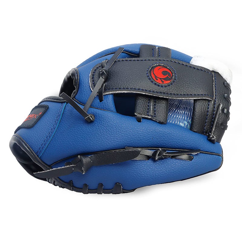 PHINIX 9" Baseball Glove Tee Ball Mitts and Foam Ball for Kids Beginner Play Training Right Hand Throw Navy - Image 3